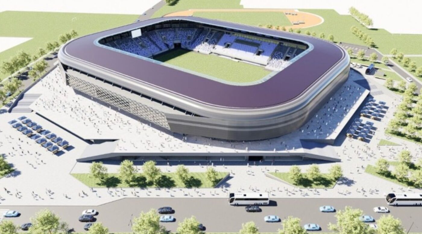 Se lucrează în forță la noul stadion de 100.000.000 de euro din Piteşti. Imagini de la şantier: „Ritmul e altul”