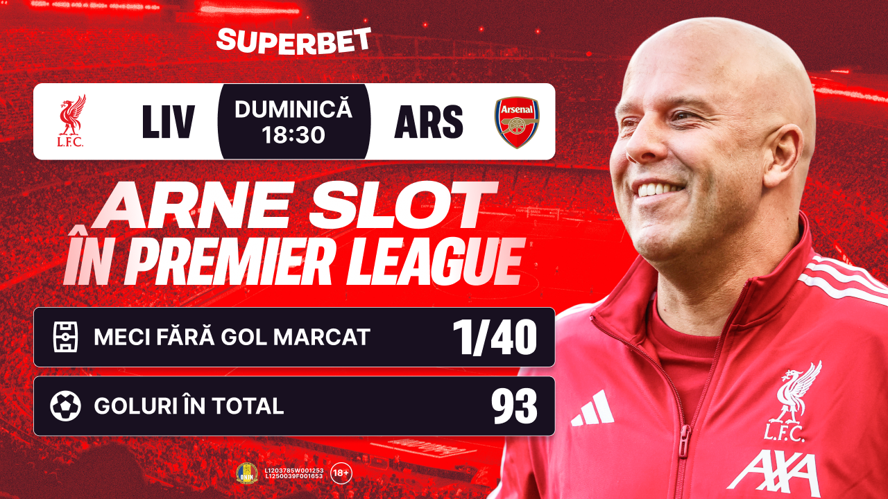 ADVERTORIAL. Liverpool – Arsenal: bătălia pentru titlu începe pe Anfield