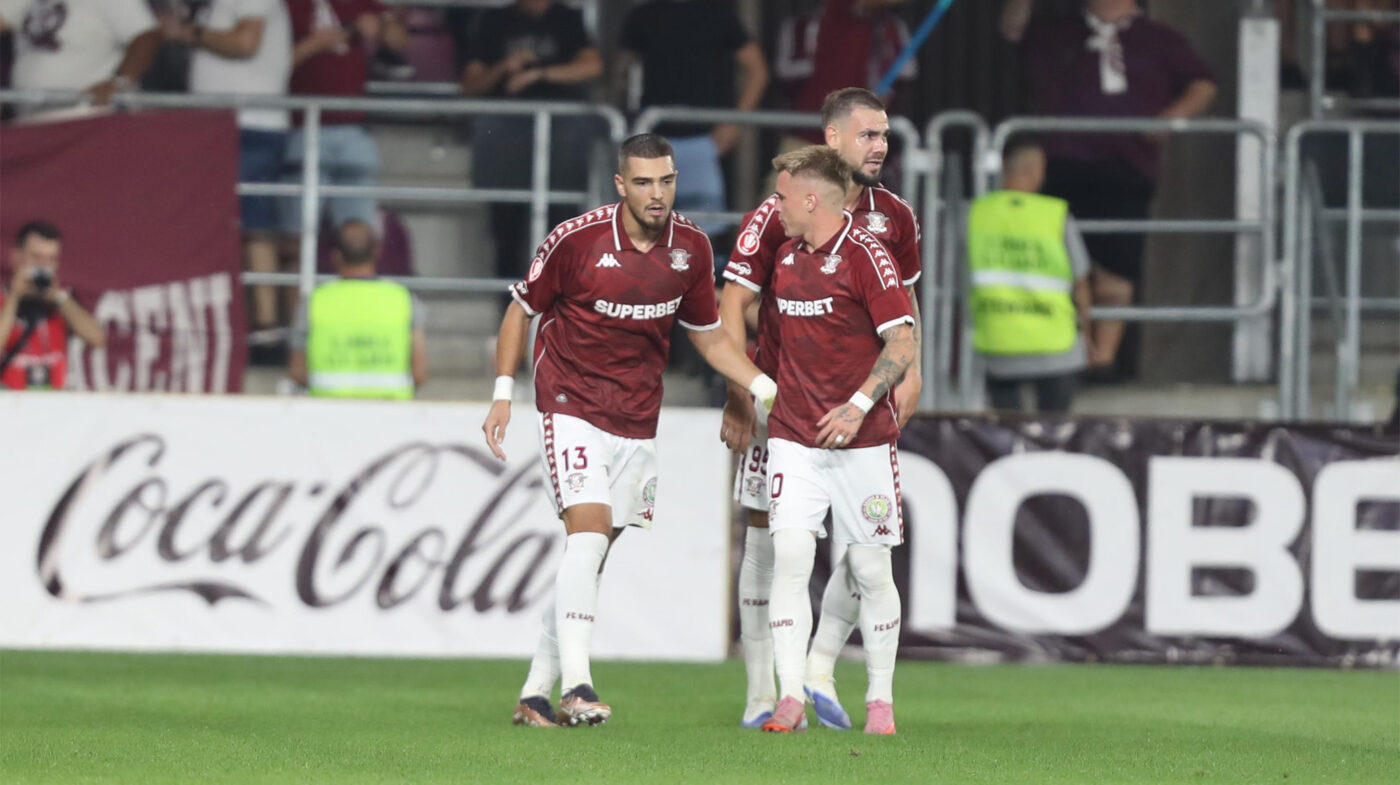 Rapid București – UTA Arad 2-0, în etapa 8 din Superliga. Primul meci pentru alb-vișinii fără gol primit pe teren propriu