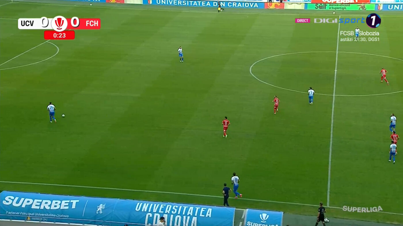 Universitatea Craiova – FC Hermannstadt 0-0, Live Text Online în etapa 5 din Superliga. Ocazie imensă a lui Băsceanu