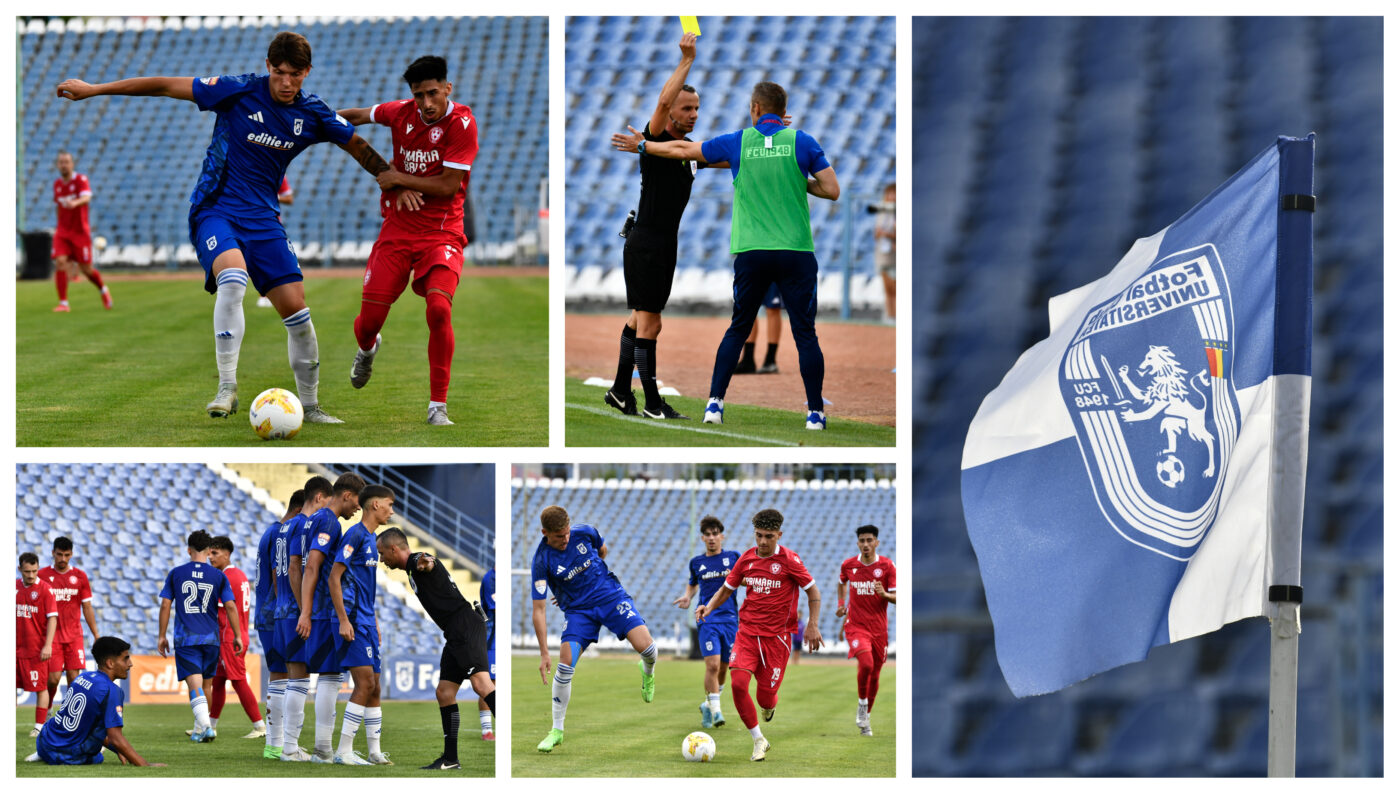 Sancționată cu 106 puncte, FCU Craiova n-a înscris la debutul în Liga 3. Vladislav Blănuță a fost titular, Dan Vasilică a vorbit despre speranțe și viitor, clubul aflat în prag de excludere din campionat!