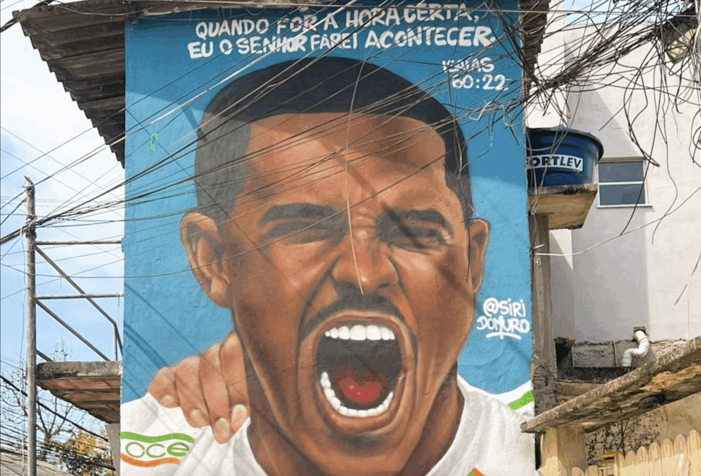 Noul star din Superliga e idol în Brazilia. Chipul fotbalistului care a impresionat în România a fost pictat de fani într-un oraș sud-american