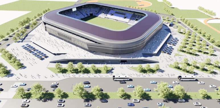 Se face noul stadion de 100.000.000 de euro cu sală de forță, două saune și muzeu! E la o oră de București și lucrările încep în plină austeritate a Guvernului Bolojan