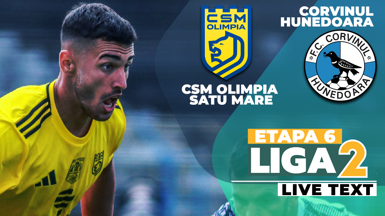 Corvinul întoarce scorul, își dă și autogol, câștigă clar și e noul lider în Liga 2! CSM Olimpia a condus degeaba și rămâne în continuare fără punct, ”lanternă roșie”