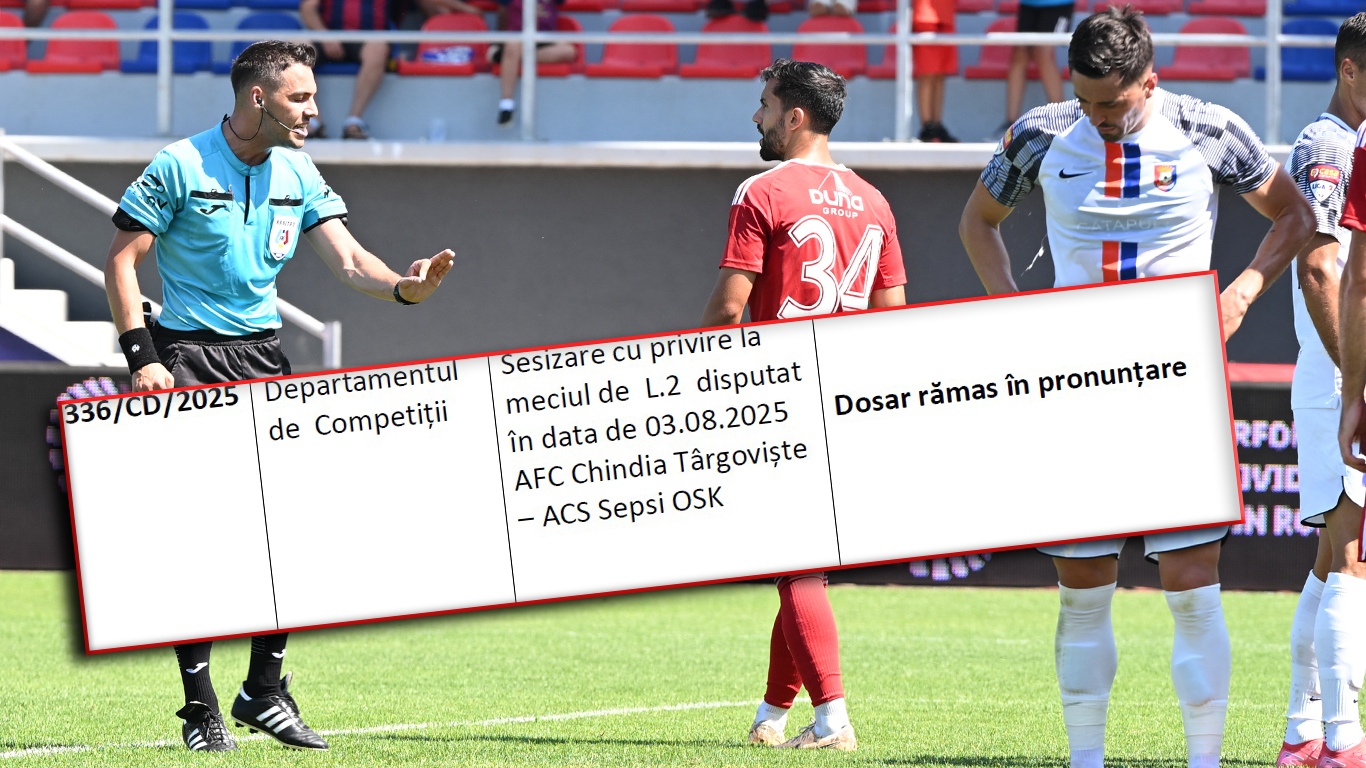 Chindia – Sepsi OSK, pe masa comisiei și la o lună de când s-a jucat meciul! Antrenorul Ilie Poenaru vrea toate punctele mai repede: ”Au greșit, să plătească!”
