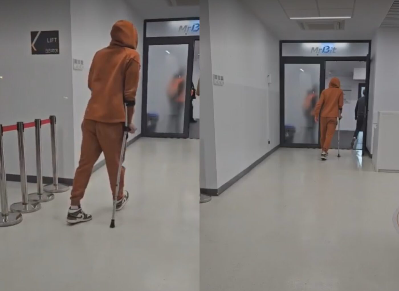 Lovitură grea pentru Dinamo. Fotbalistul a venit în cârje la meciul din Cupa României. Imagini exclusive