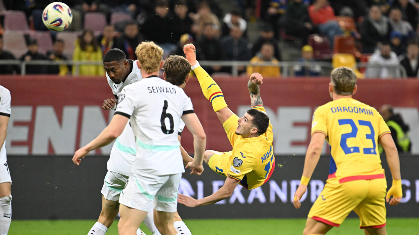 România – Austria 1-0, în preliminariile Cupei Mondiale 2026. Golul lui Ghiță din minutul 90+4 îi ține pe „tricolori” în cursa pentru calificarea directă