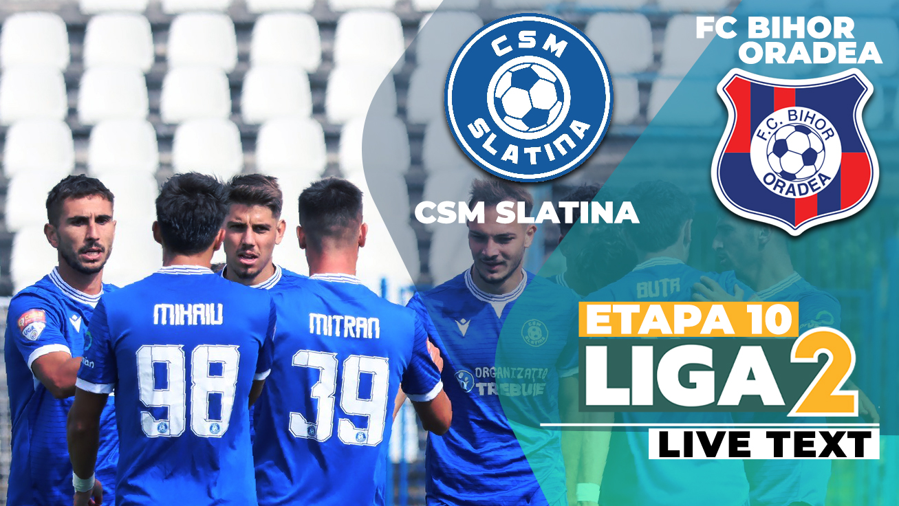 CSM Slatina învinge FC Bihor în inferioritate numerică. Orădenii au irosit un penalty și apoi au încasat un nou gol