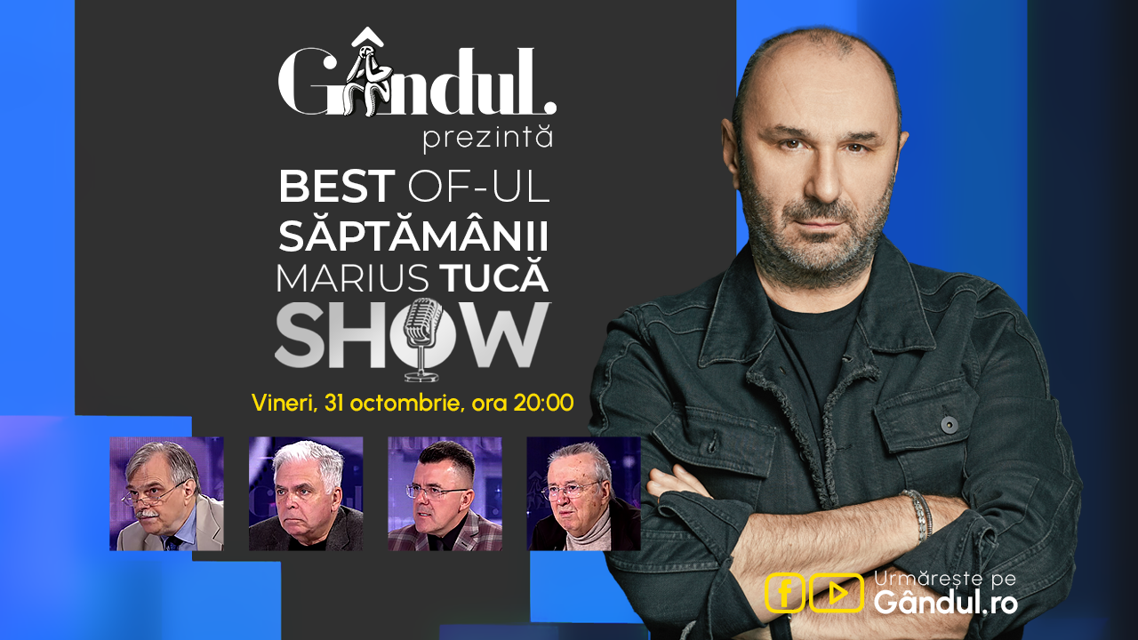 Gândul prezintă Best of Marius Tucă Show – vineri, 31 octombrie, de la ora 20.00