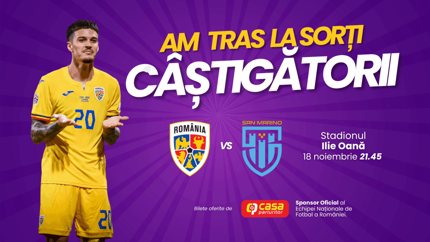 Am ales câștigătorii concursului lansat de ProSport – bilete la România – San Marino oferite de Casa Pariurilor