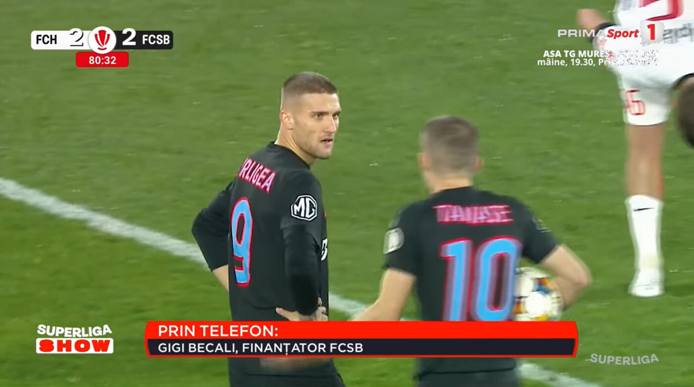 Conflict pe gazon între Tănase şi Bîrligea după eliminarea din Hermannstadt – FCSB. Ce s-a văzut la TV