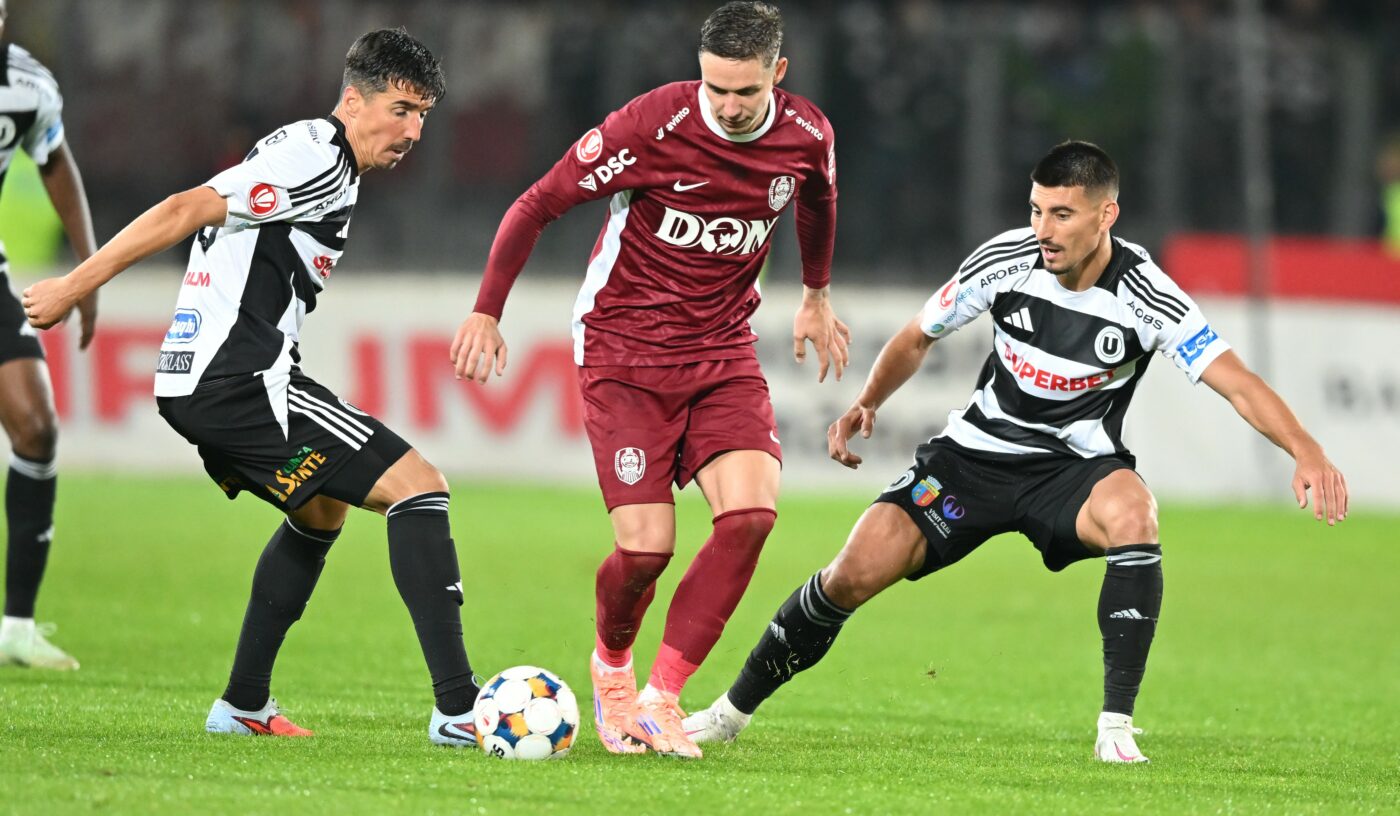 Etapa Clujului în Superliga: care sunt cei 7 fotbaliști de la CFR și Universitatea nominalizați în primul 11 ideal al rundei dominate de remize