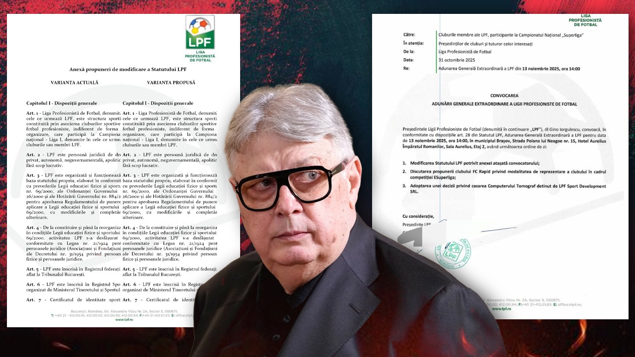 Gino Iorgulescu, pârtie spre un nou mandat în fruntea LPF: surprize, surprize în propunerea de modificare a statutului Ligii. Reprezentanții cluburilor convocați la Poiana Brașov. EXCLUSIV