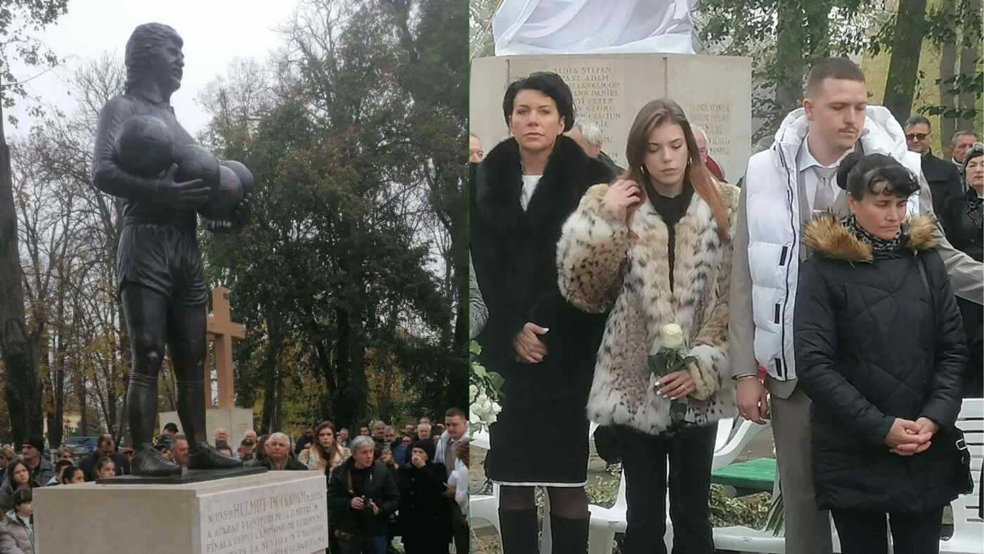 Helmut Duckadam are statuie! Cum arată monumentul cu Eroul de la Sevilla și unde e amplasat. FOTO