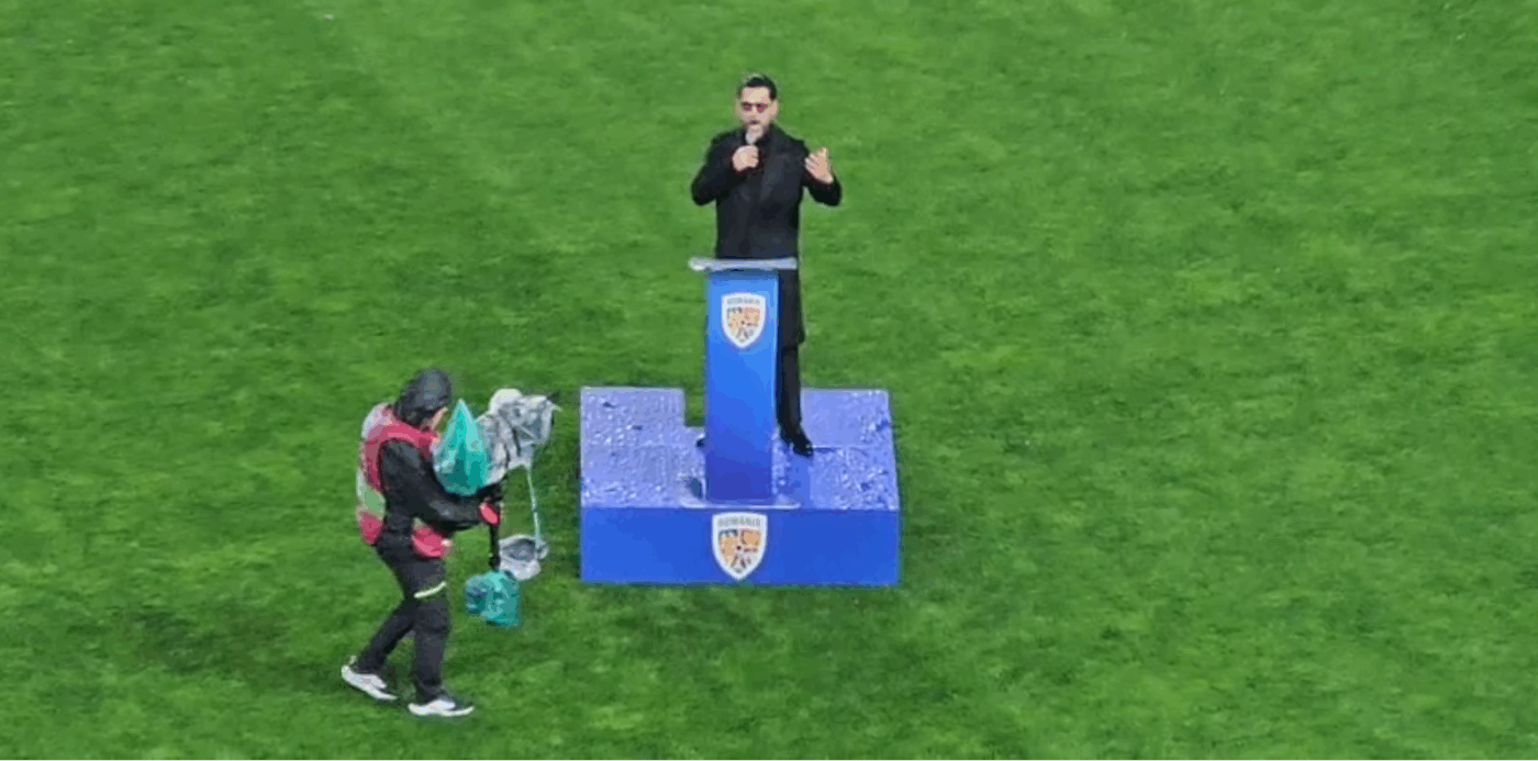 Moment jenant înainte de România – San Marino! Motivul pentru care nu s-a auzit imnul intonat de Cezar Ouatu
