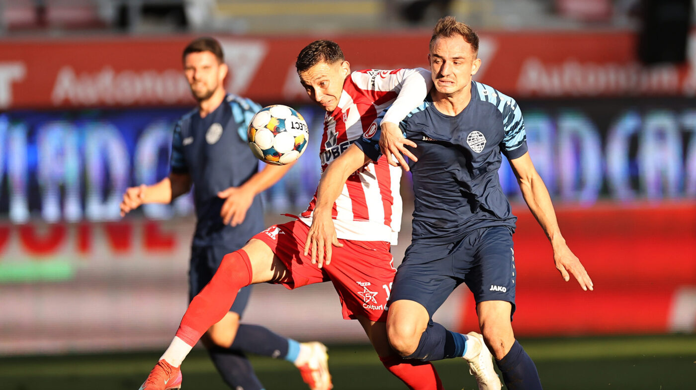 UTA – Metaloglobus 2-0, Live Text Online, în etapa 15 a Superligii. Pospelov înscrie cu o lovitură de cap imparabilă, lângă bară