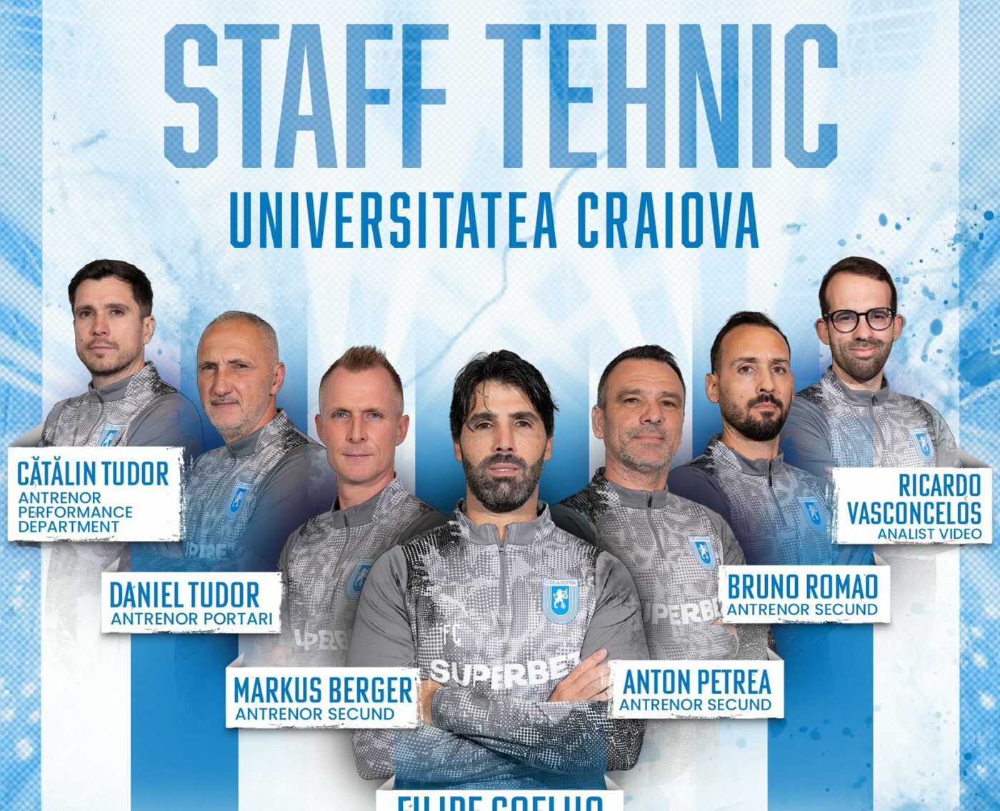 Universitatea Craiova şi-a definitivat staff-ul tehnic şi l-a prezentat oficial. Filipe Coelho va colabora şi cu un austriac