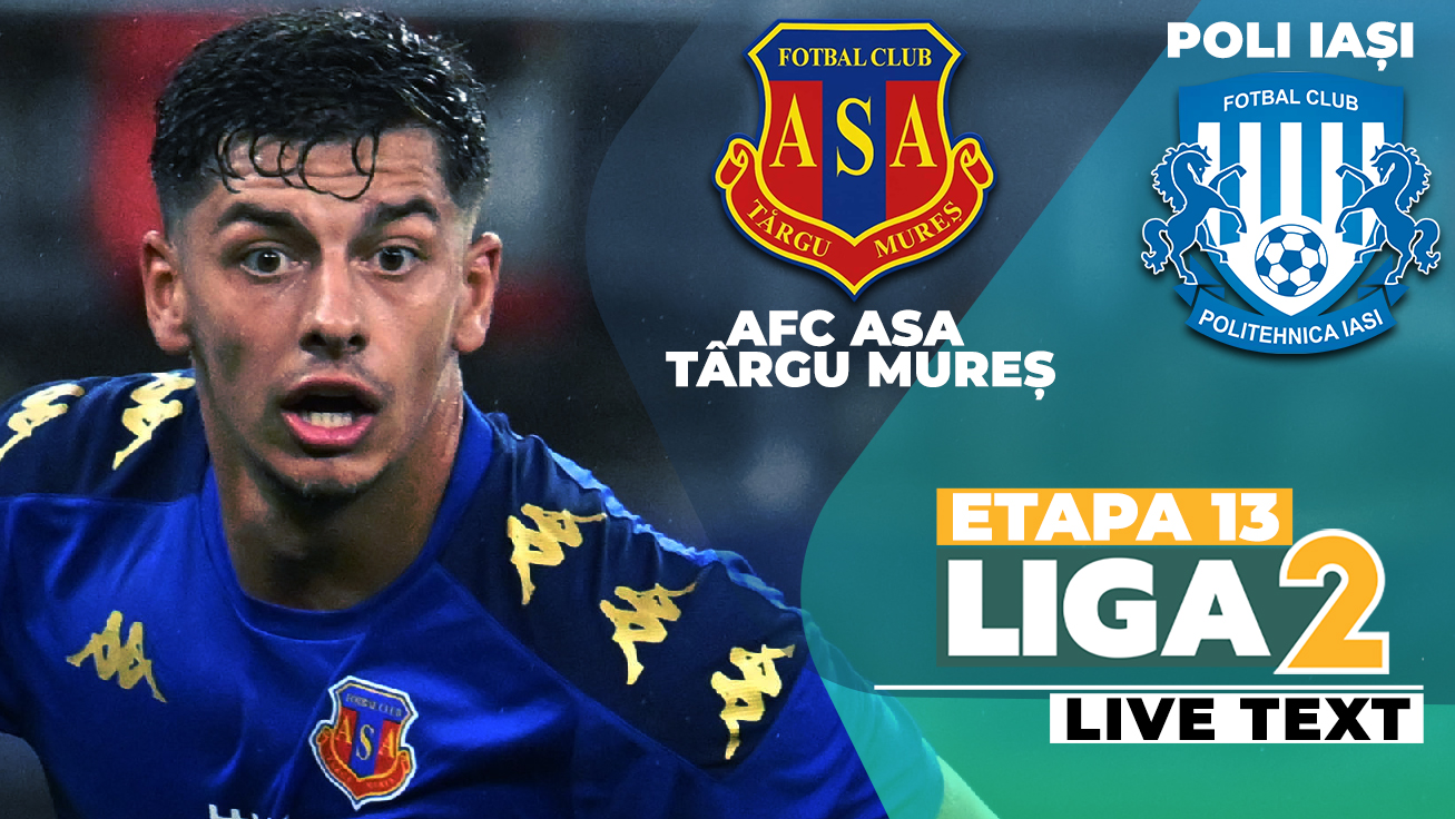 AFC ASA Târgu Mureș s-a jucat cu Poli Iași și i-a administrat cel mai drastic eșec din acest sezon de Liga 2. Trupa lui Eusebiu Tudor a urcat pe locul 2, la egalitate cu alte trei echipe