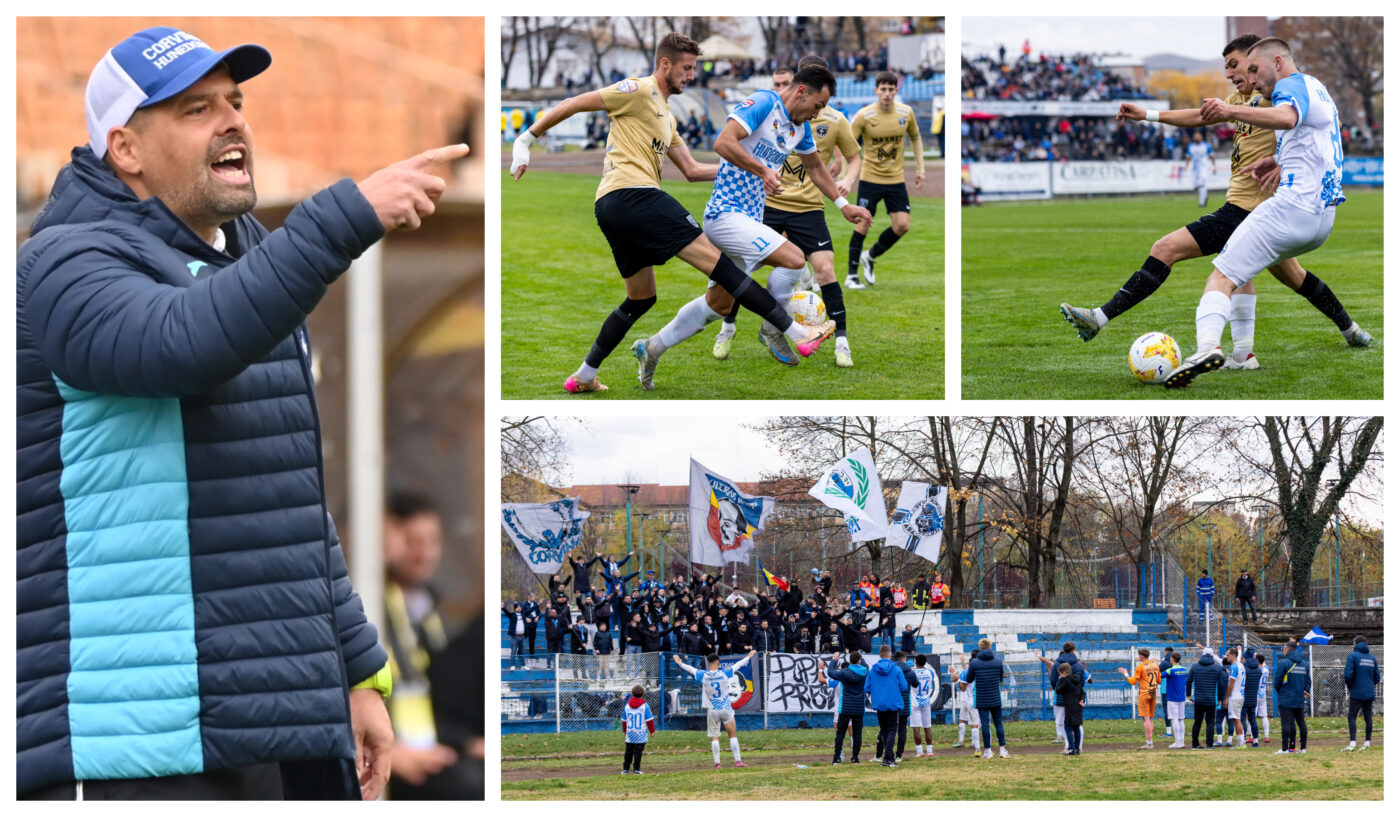 Corvinul Hunedoara, 13 meciuri la rând fără înfrângere în Liga 2! Remarca lui Florin Maxim de la finalul jocului cu FC Voluntari