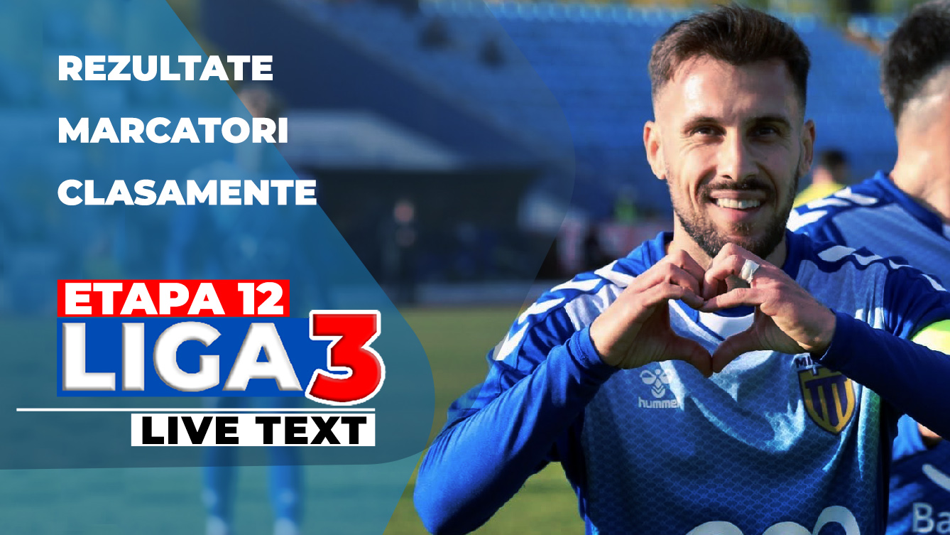 Etapa 12 Liga 3 | SCM Râmnicu Vâlcea câștigă derby-ul cu Jiul Petroşani, Sănătatea Cluj a învins SCM Zalău. Blejoiul a întors spectaculos partida cu Braniștea