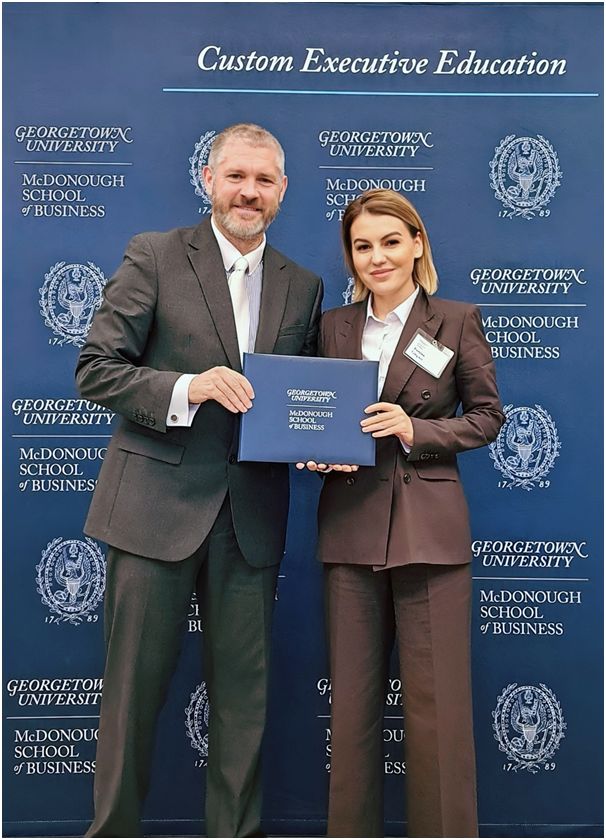 (P) Romina Gingașu finalizează un program special în Leadership la Georgetown University din Washington D.C., în colaborare cu Mannheim University din Germania