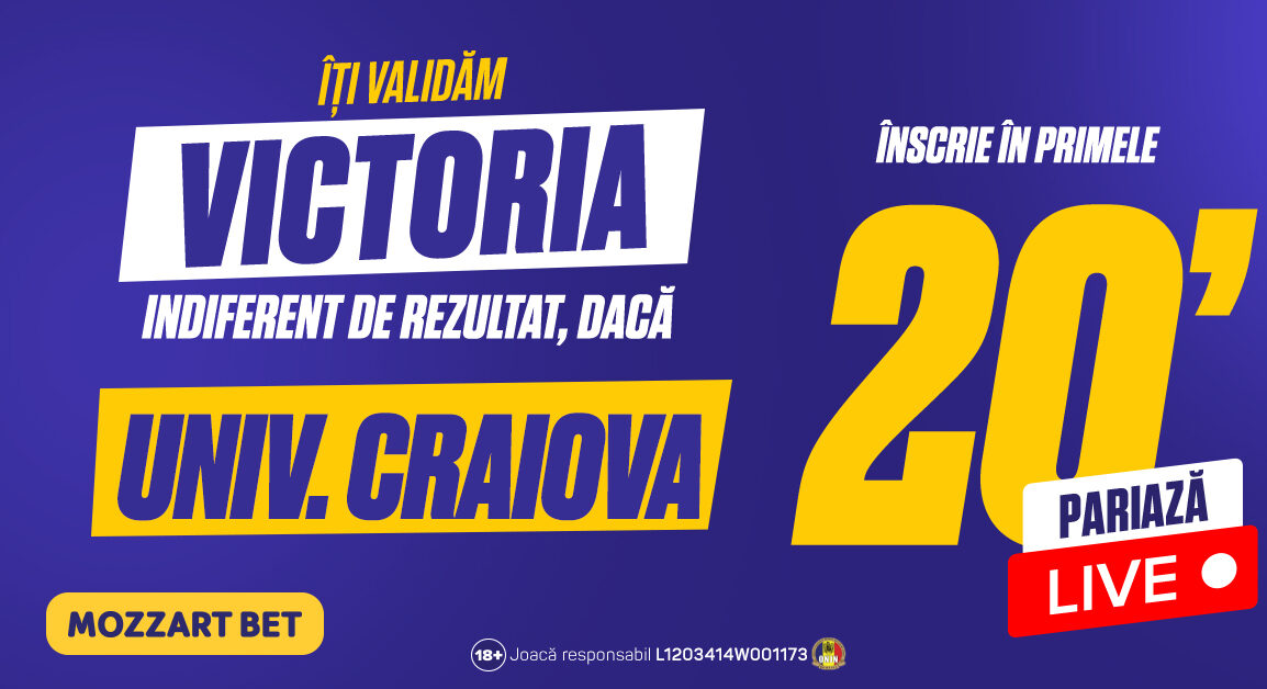 Advertorial. Craiova poate aduce câștigul din primele 20 de minute
