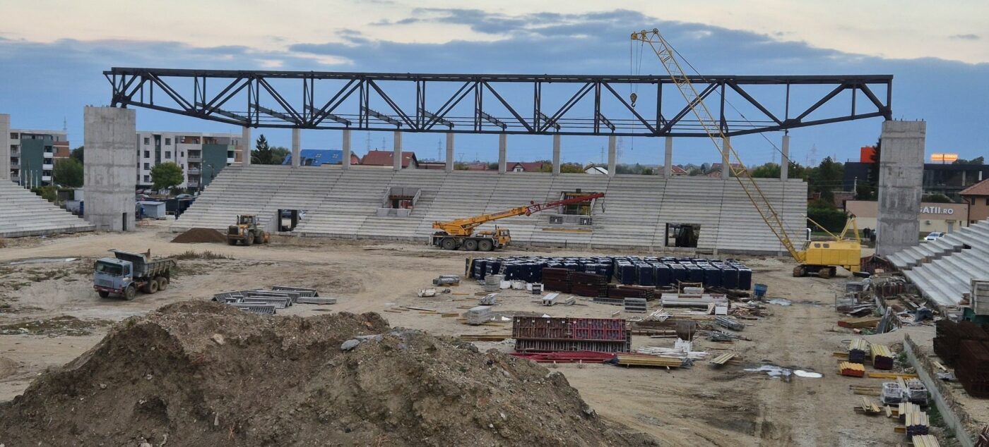 Ce se întâmplă cu lucrările la stadionul LEGO din Timişoara. S-a trecut la alt nivel