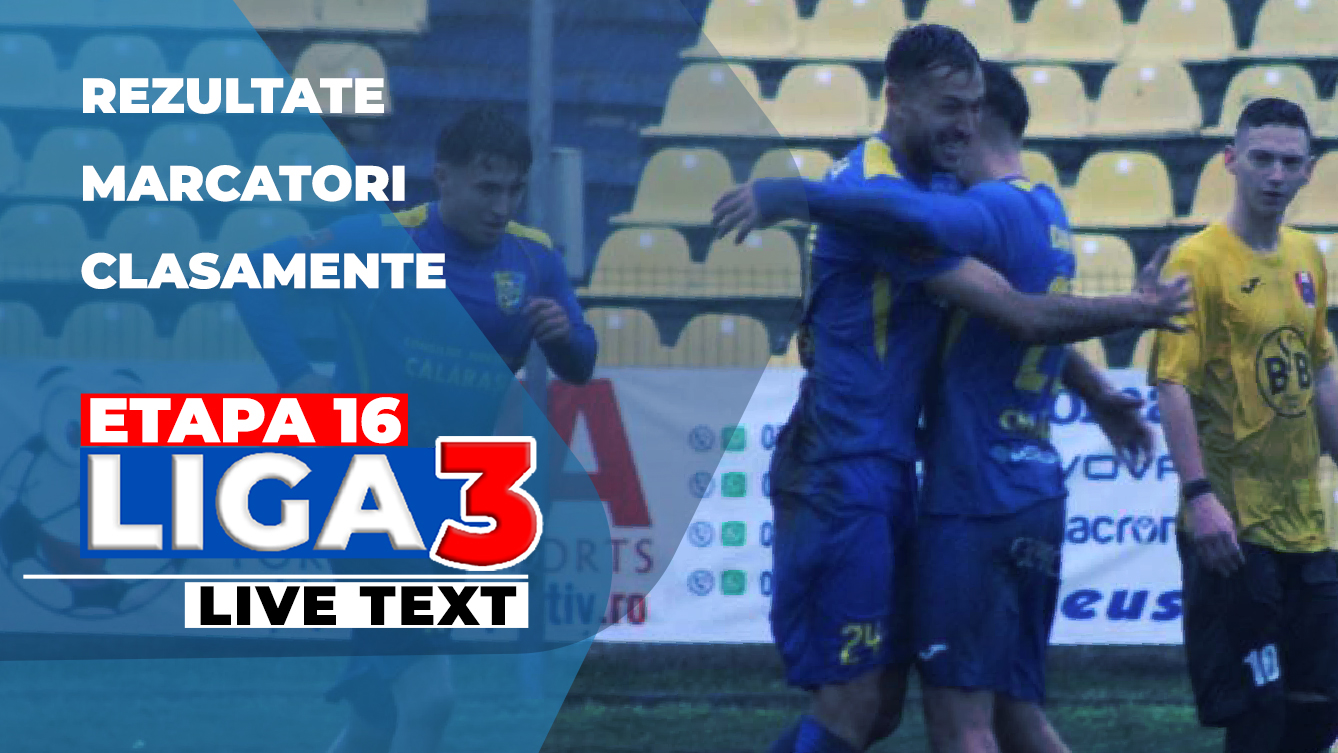 Etapa 16 Liga 3 | CS Blejoi a obținut scorul rundei, FCSB 2 și Cetatea Suceava au mai marcat peste cinci goluri. Şoimii Gura Humorului e singurul lider învins