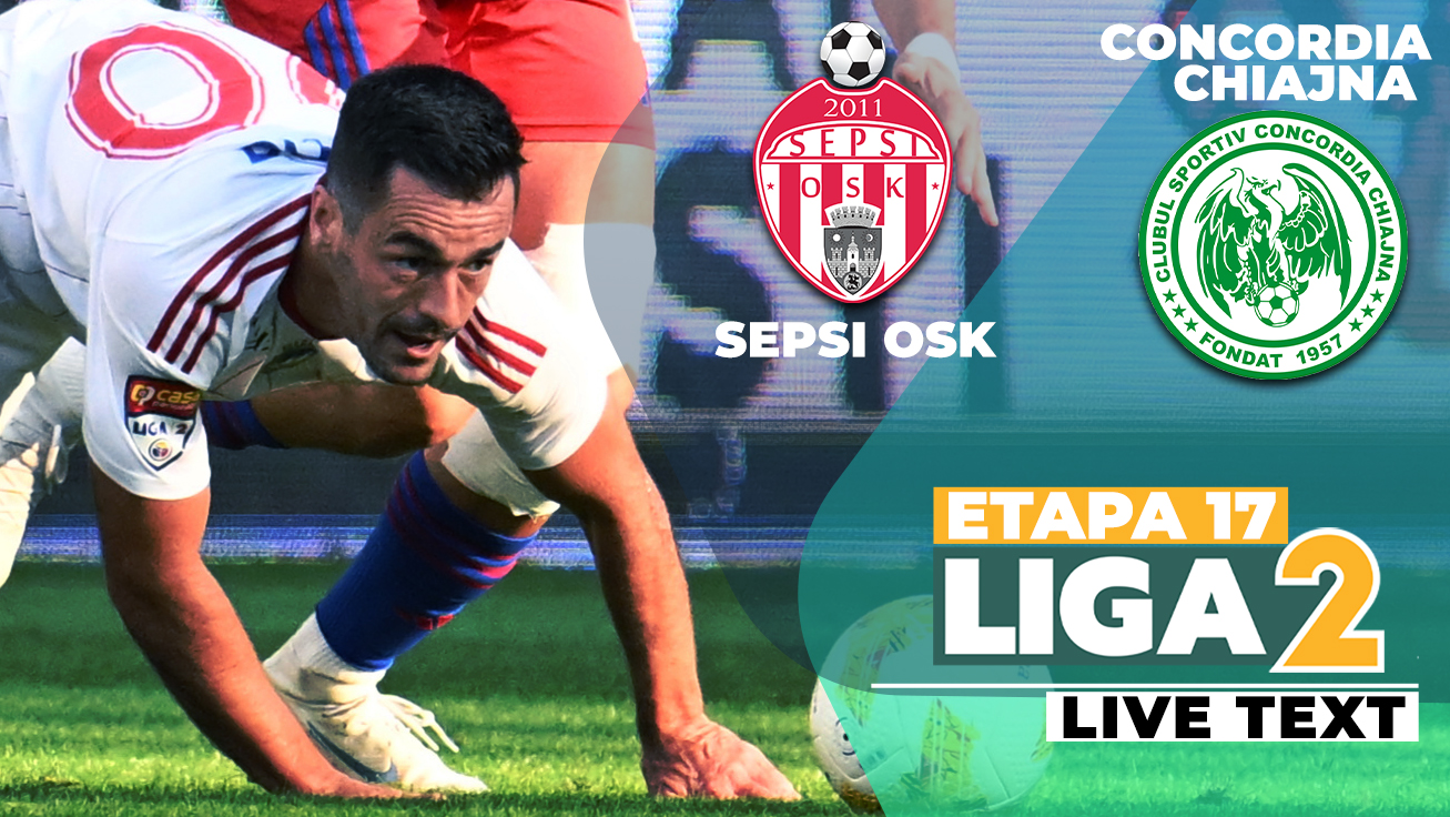 Sepsi OSK învinge Concordia Chiajna și iernează pe podiumul Ligii 2. Ilfovenii își pot lua adio de la play-off