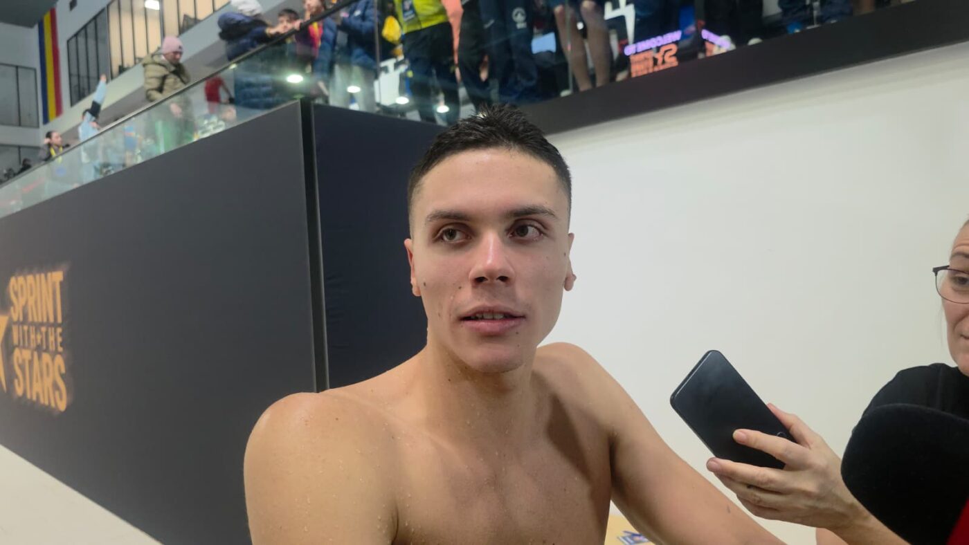 VIDEO Au aruncat cu pixuri în David Popovici! Campionul României, cât pe ce să fie rănit