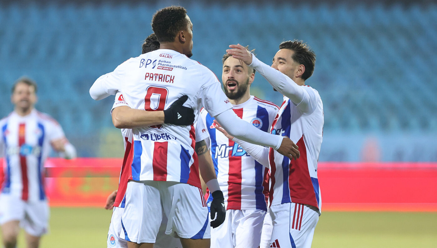 Oțelul – FK Csikszereda 3-0, în etapa 23 din Superligă. Echipa din Galați ajunge pe loc de play-off, dar cu emoții pe final, din cauza stingerii nocturnei