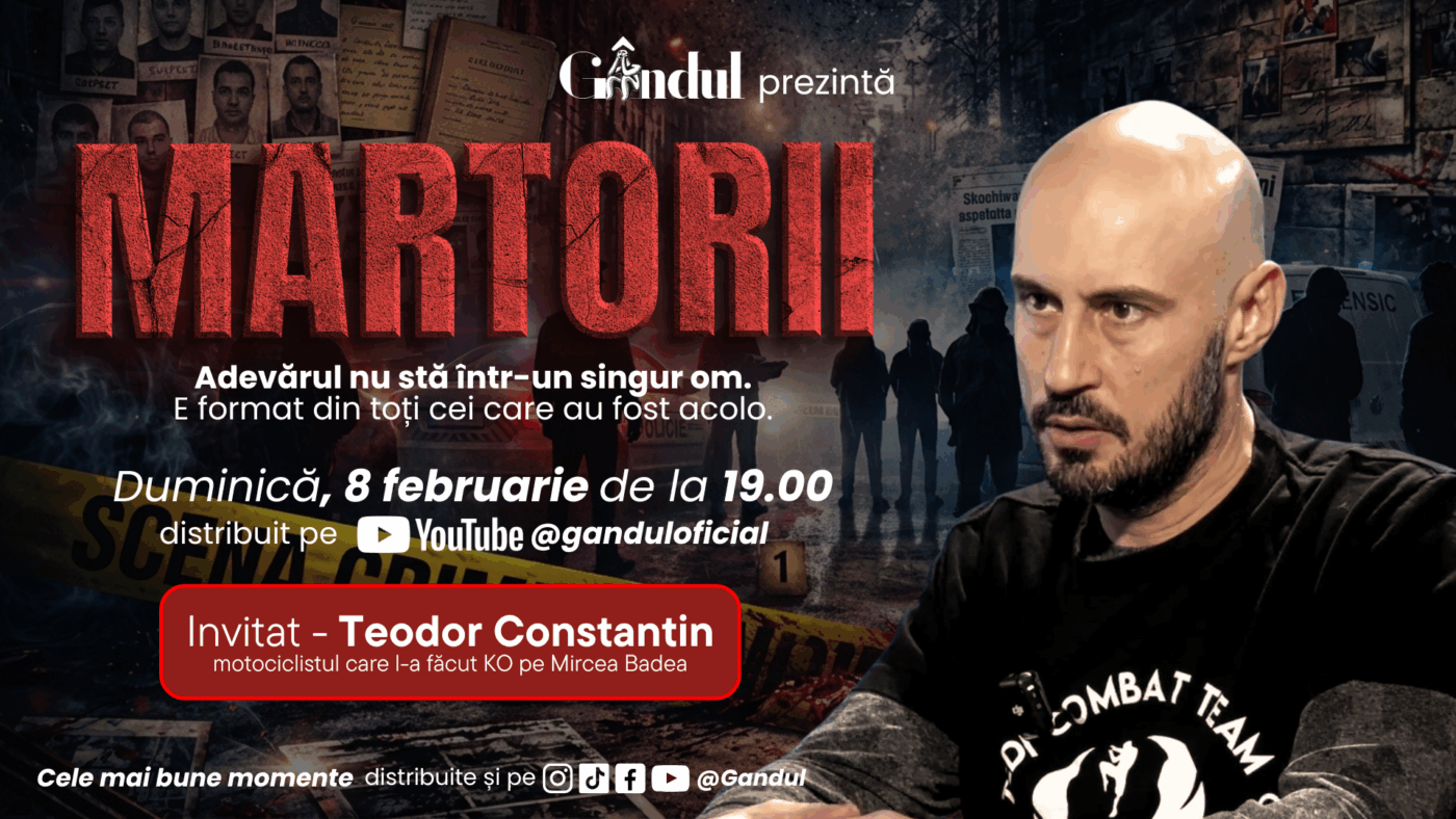 Motociclistul care l-a făcut knock-out pe Mircea Badea vine în platoul MARTORII – Duminică, 8 februarie, de la ora 19:00
