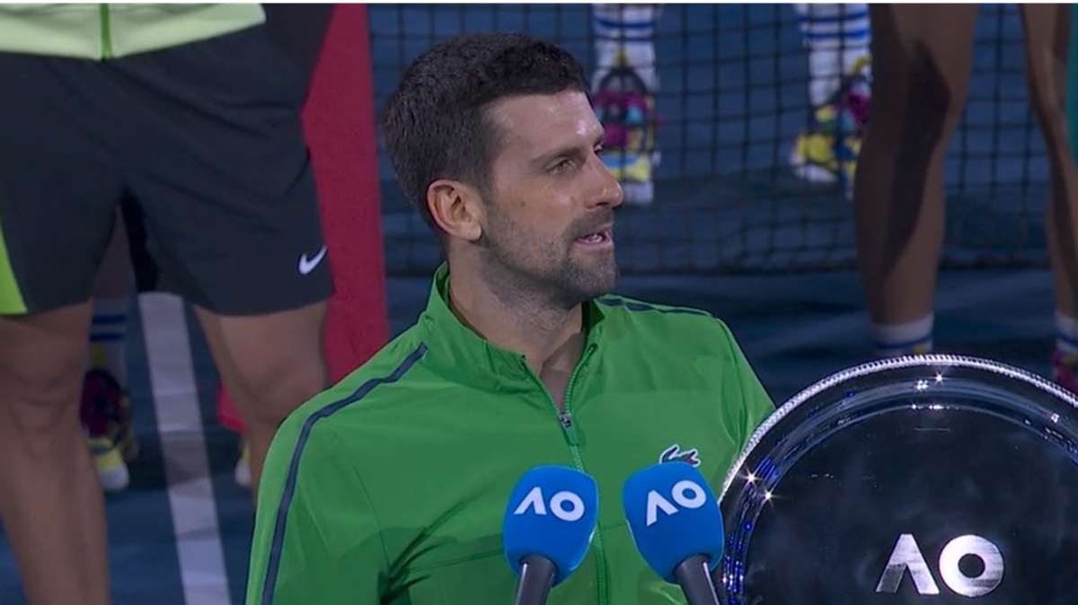 DECLARAȚII Novak Djokovic, discurs memorabil după prima sa înfrângere în finală la Australian Open: „Ați fost 2 contra 1 astăzi!” Ce le-a transmis lui Carlos Alcaraz și Rafael Nadal