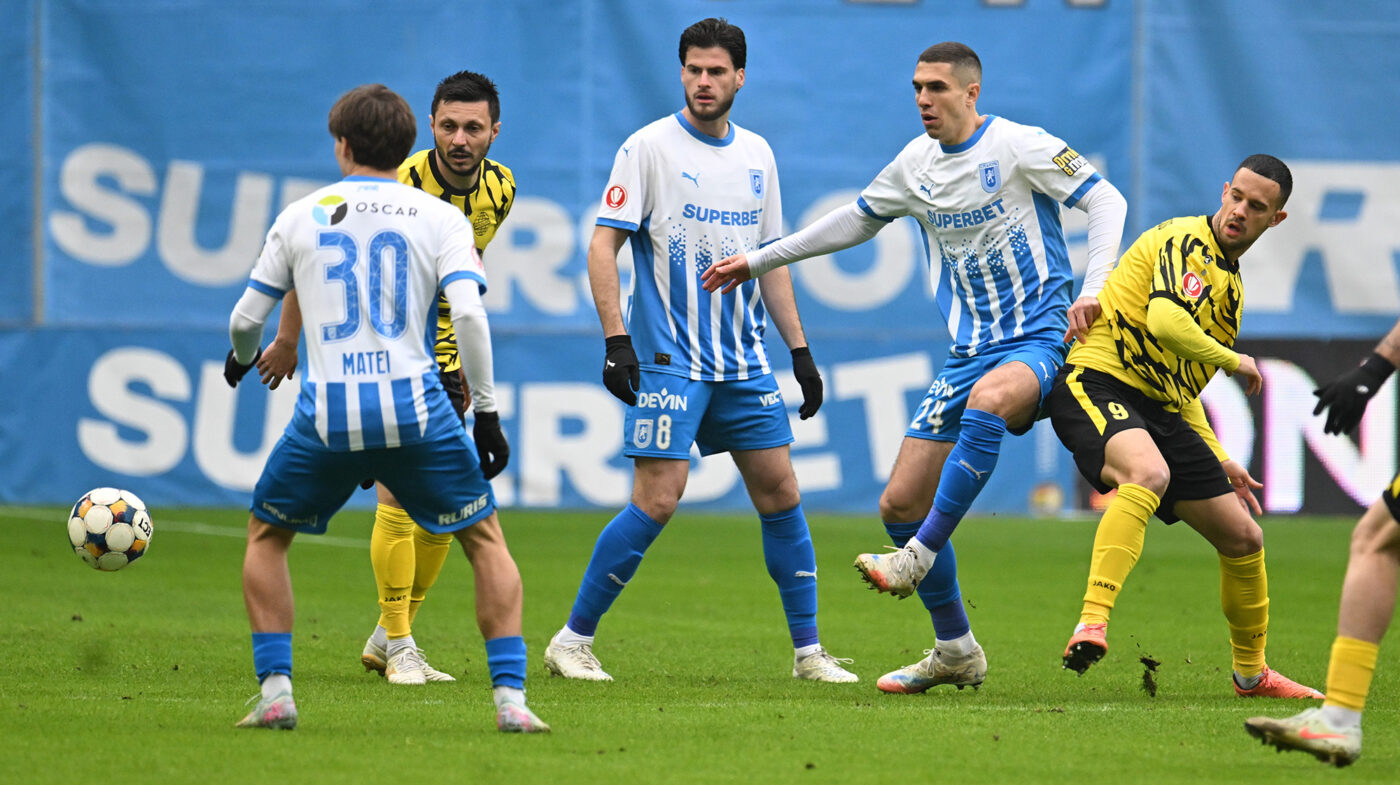 Universitatea Craiova – Metaloglobus 2-1, în etapa 29 din Superliga. Echipa lui Coelho este sigură că termină returul pe primul loc