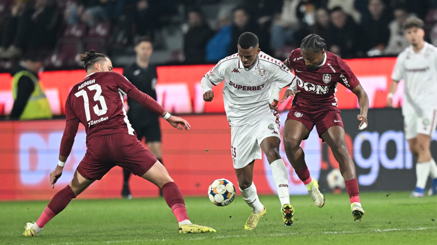 CFR Cluj – Rapid 1-0, în etapa 2 din play-off-ul Superligii. Echipa lui Pancu se apropie la 3 puncte de liderul Universitatea Craiova