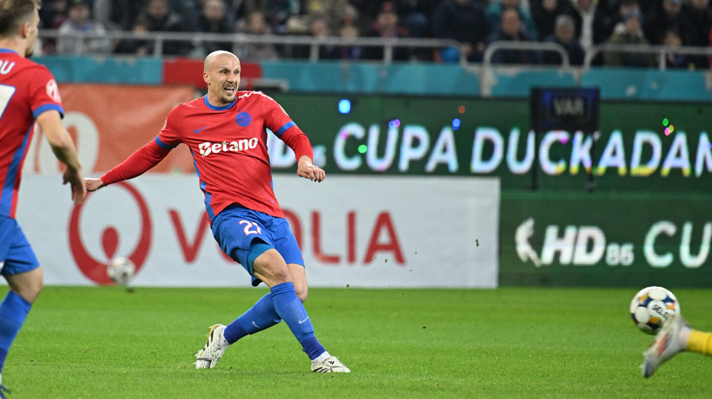 Vlad Chiricheș, înlocuit în FCSB – Metaloglobus după nici 30 de minute!