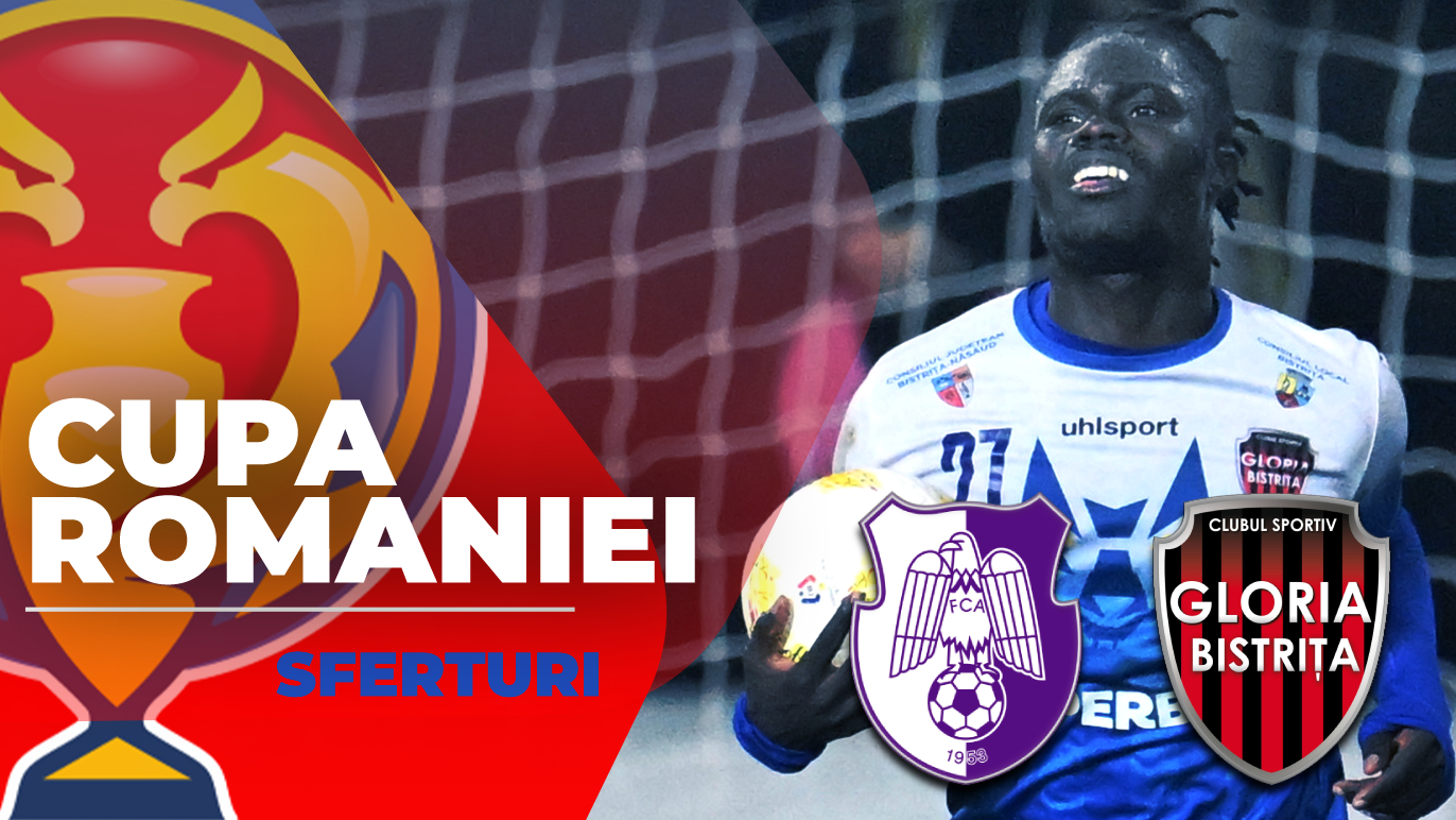 CFC Argeș s-a salvat de o rușine la ultima fază și în prelungiri a depășit clar CS Gloria Bistrița pentru un loc în semifinalele Cupei României