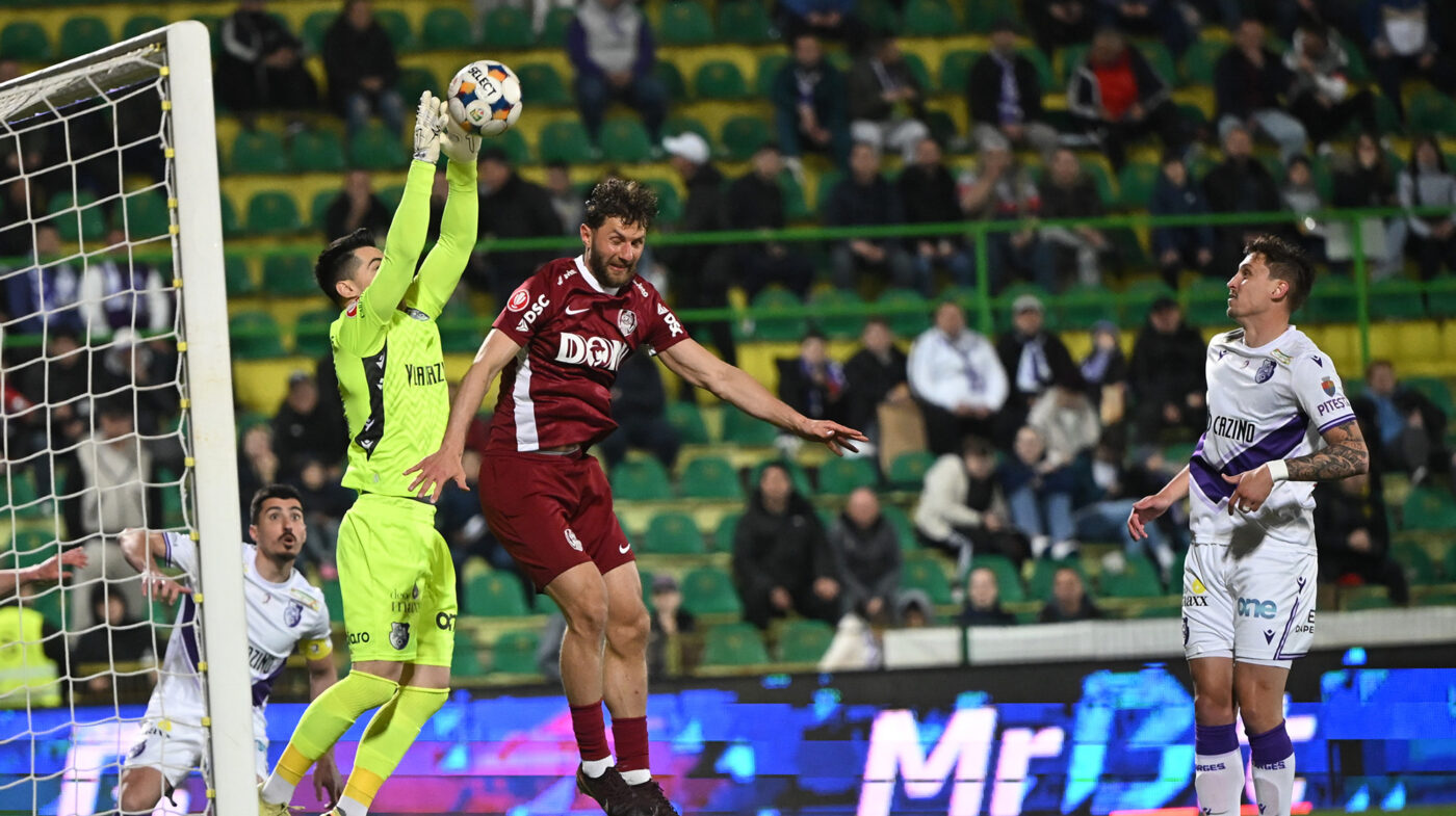 FC Argeș – CFR Cluj 0-1, în etapa 5 din play-off-ul Superligii. Victorie a ardelenilor, venită cu 40 de secunde înainte de finalul prelungirilor