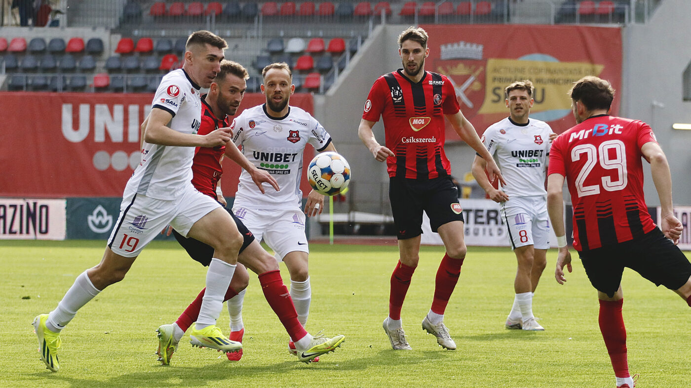 FC Hermannstadt – FK Csikszereda 0-0, în etapa 6 din play-out-ul Superligii. Oaspeții nu au marcat, deși au jucat ultimul sfert de oră în inferioritate