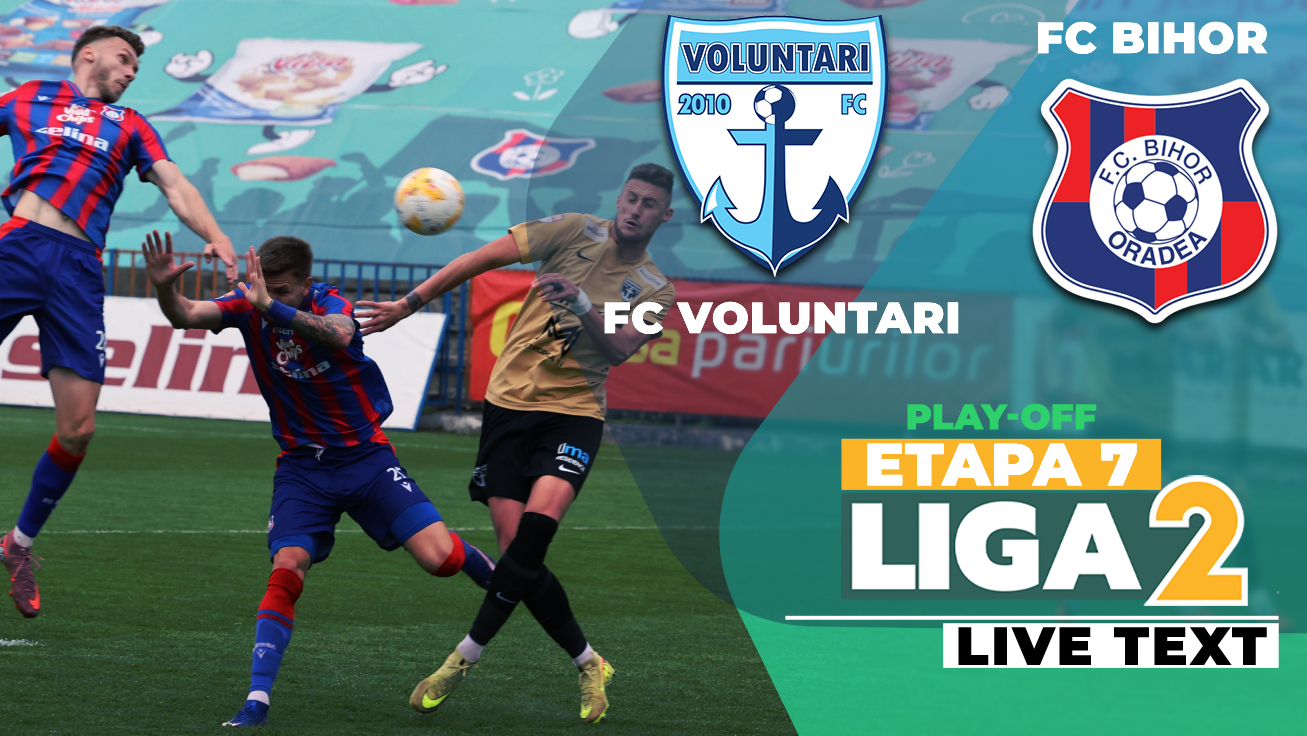 FC Voluntari învinge pe final FC Bihor, într-un meci încheiat cu o accidentare horror! Ilfovenii urcă pe locul 2, direct promovabil, dar gândul lor e la colegul suferind