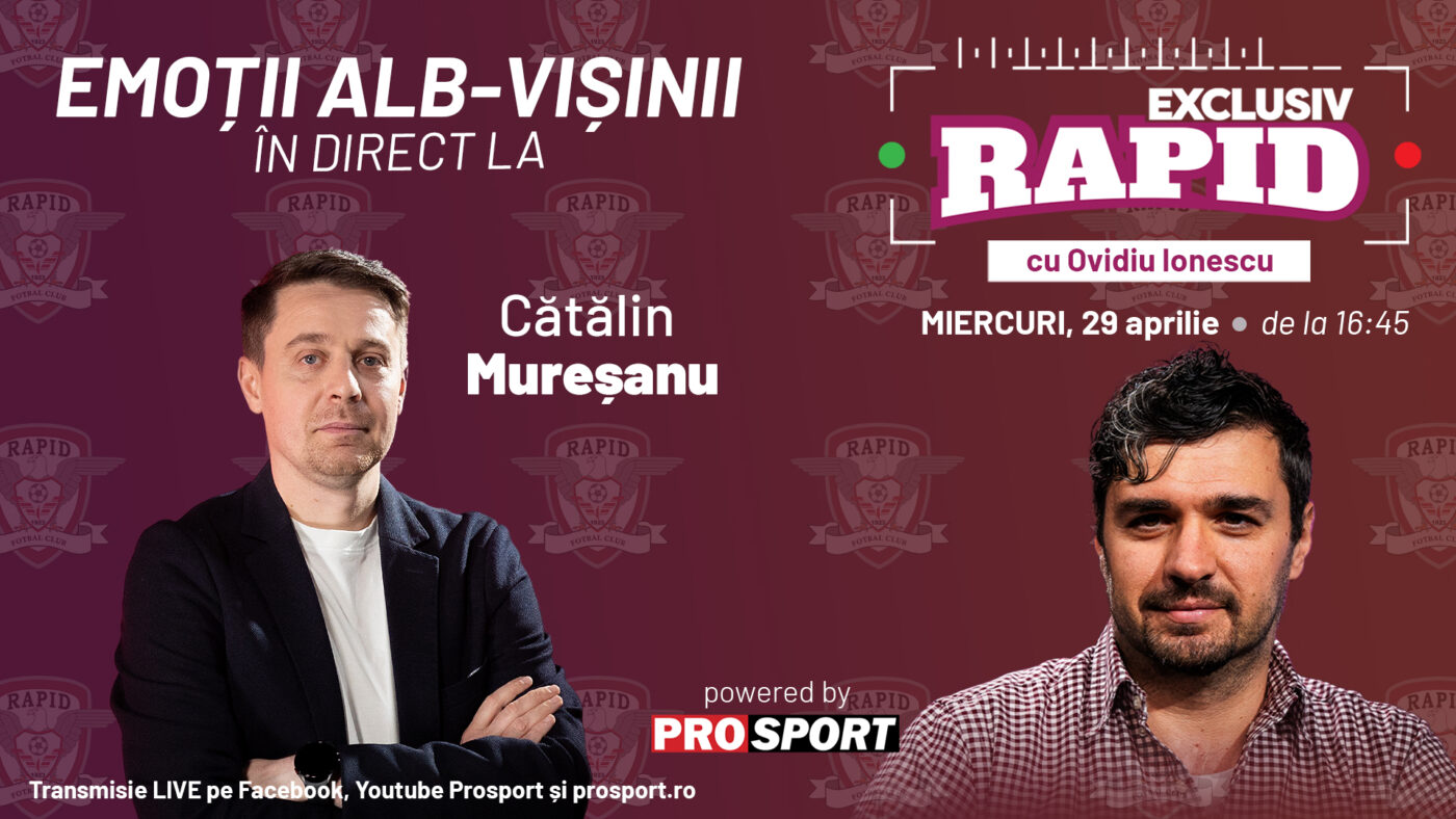 Rapidiștii adevărați nu se dezic de echipa favorită, indiferent de rezultate, iar noi vă așteptăm la „EXCLUSIV RAPID”, în direct pe YouTube și Facebook – ProSport, de la 16:45!