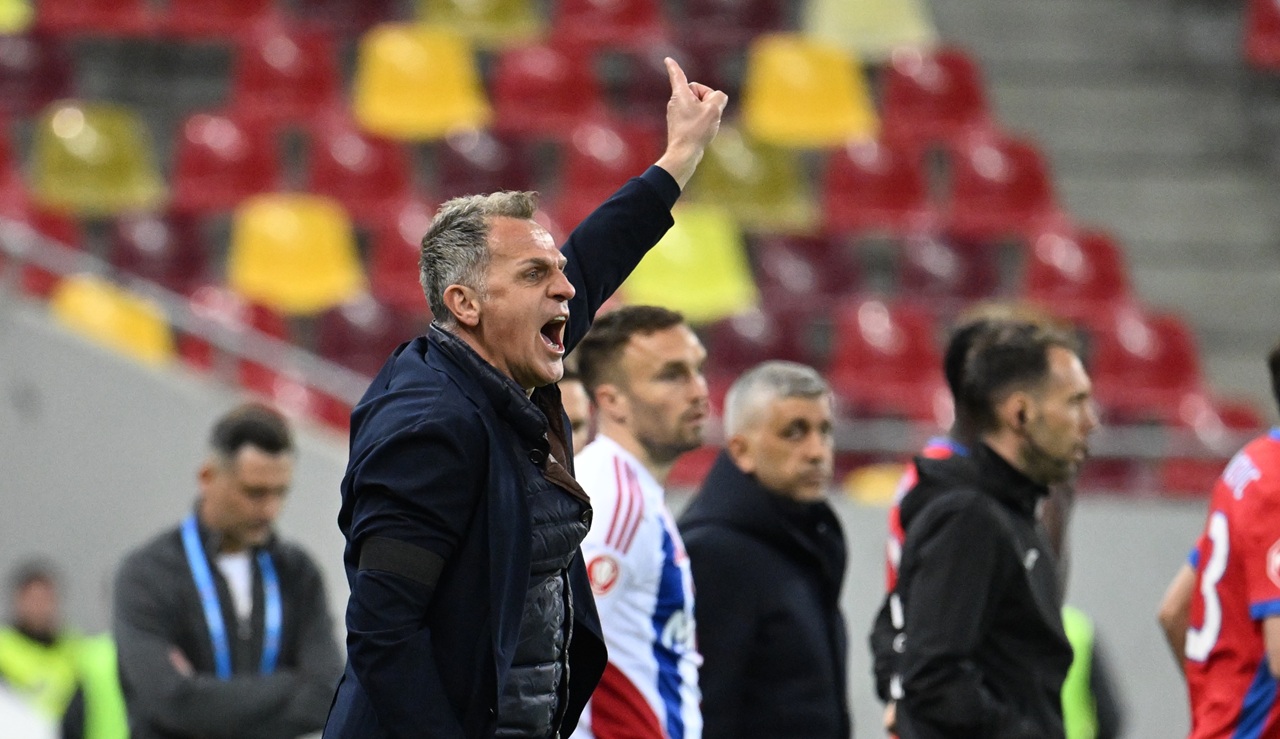 Ce a făcut antrenorul croat Stjepan Tomas în vestiar, la pauza meciului FCSB – Oțelul 4-0: „Le-am zis asta”
