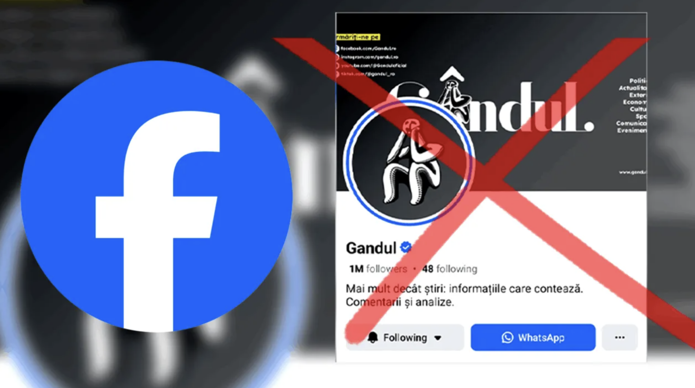 Asalt asupra publicației Gândul! Facebook a închis pagina ziarului cu 1 milion de urmăritori