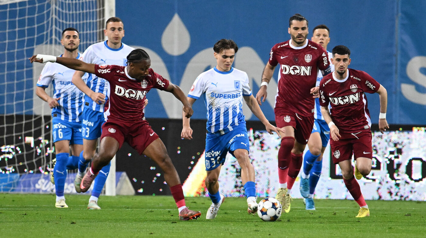 Universitatea Craiova – CFR Cluj 2-0, în etapa 3 din play-off-ul Superligii. Echipa olteană egalează liderul U Cluj înaintea meciului direct, din Ardeal