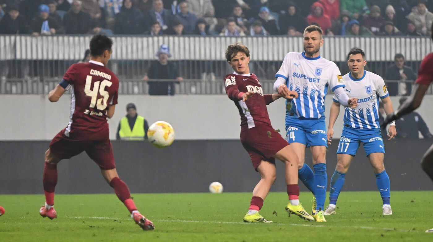 LIVE Universitatea Craiova – CFR Cluj 0-0, Live Text Online, în etapa 3 din play-off-ul Superligii. Cordea întârzie șutul și Popescu îl blochează