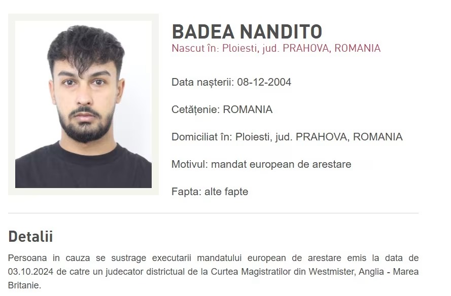 Nandito Badea, în perioada când era căutat de Poliție
