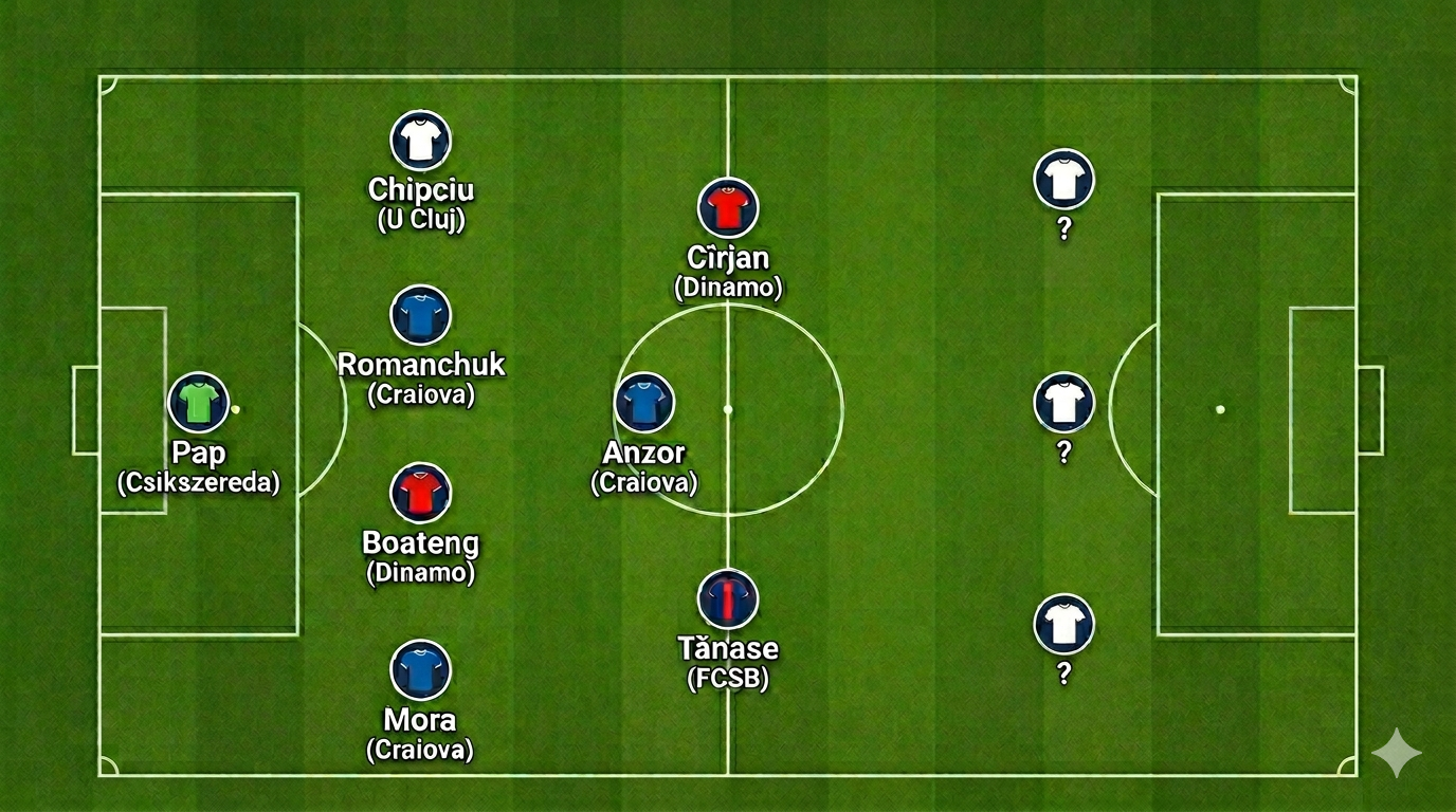 Mijlocașii de aur ai campionatului completează echipa sezonului în Superliga