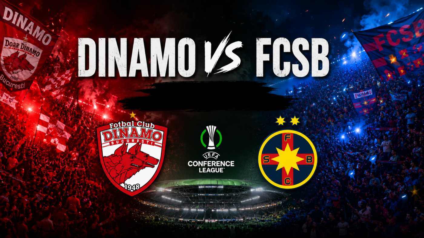 LIVEBLOG Baraj Dinamo – FCSB se joacă azi! Povestea COMPLETĂ din derby pentru Europa: echipe de start, arbitri, livetext și cine transmite la tv finala spre Conference League