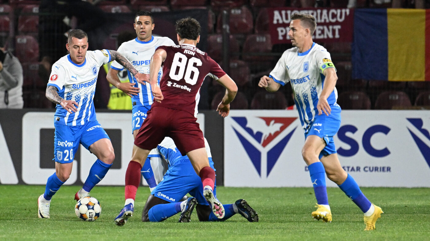 CFR Cluj – Universitatea Craiova 0-0, în etapa 8 din play-off-ul Superligii. Echipa olteană este sigură că termină runda pe primul loc