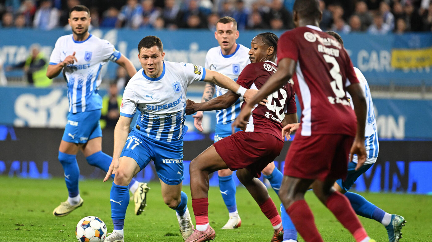LIVE CFR Cluj – Universitatea Craiova 0-0, Live Text Online, în etapa 8 din play-off-ul Superligii. Echipa lui Coelho își forțează adversara să joace în prima jumătate